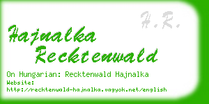 hajnalka recktenwald business card